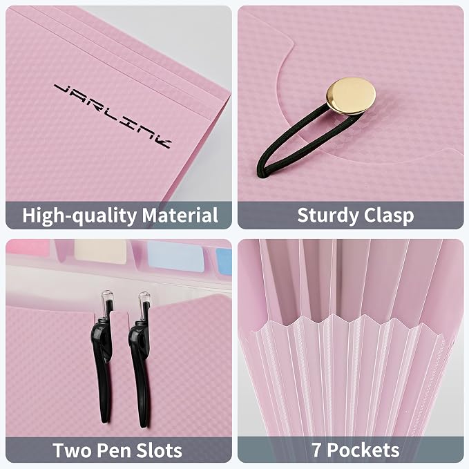JARLINK 7 Pockets Expanding File Folder, A4 Accordion File Folders - Image 7