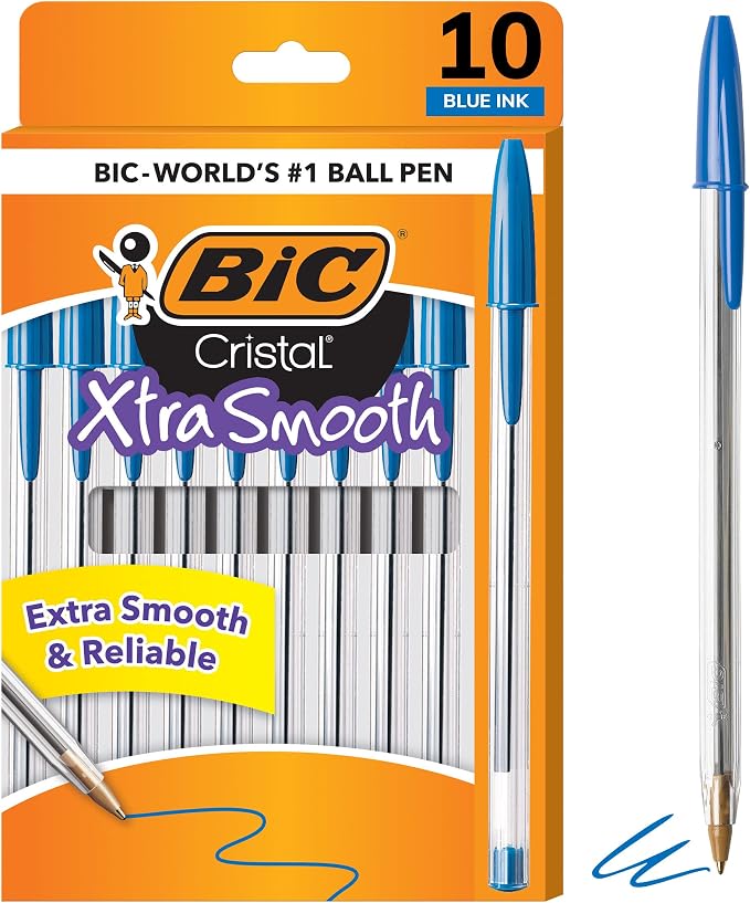 BIC Cristal Xtra Smooth Ballpoint Pen, Medium Point by BIC
