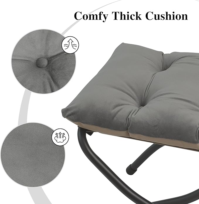 15" Folding Ottoman, Foldable Footrest Stool, Portable Small Foot Stool - Image 5