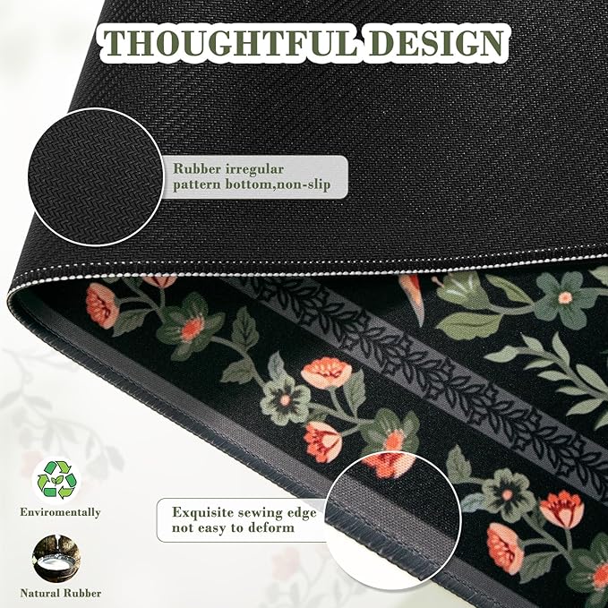 iCasso Desk Mat for Keyboard and Mouse, Large Mouse Pad, Desk Pad Mat, - Image 4