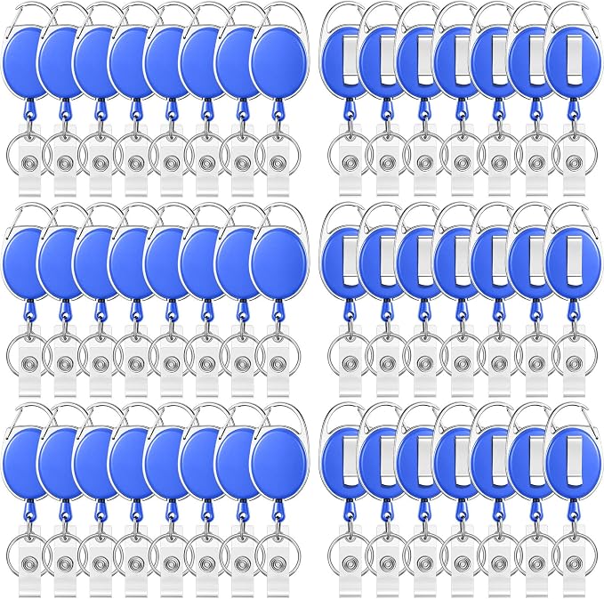 Honoson 30 Pcs Heavy Duty Retractable Badge Reels Batch ID Badge Holder by Honoson