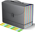 Expanding File Folders, Accordion File Organizer, 25 Pockets Expandable File by Fun+storage