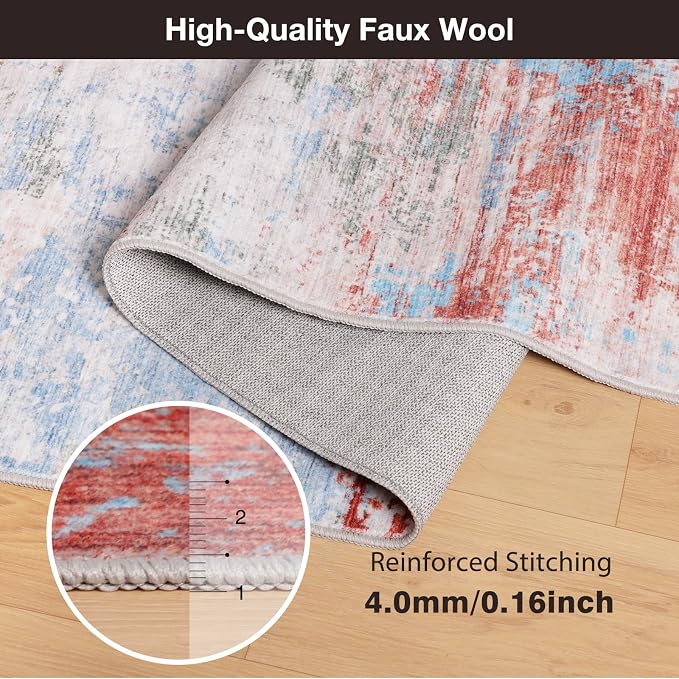 50"x60" Modern Abstract Office Chair Rug, Under Desk Rugs - Image 2