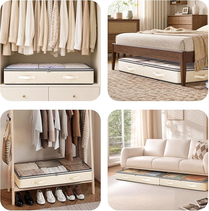 90L Under Bed Storage Containers, Underbed Toy Organizers and Clothing Storage - Image 8
