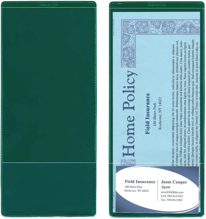 StoreSMART - Green Plastic Policy Holders - 100 Pack - INS30-G-100 by StoreSMART