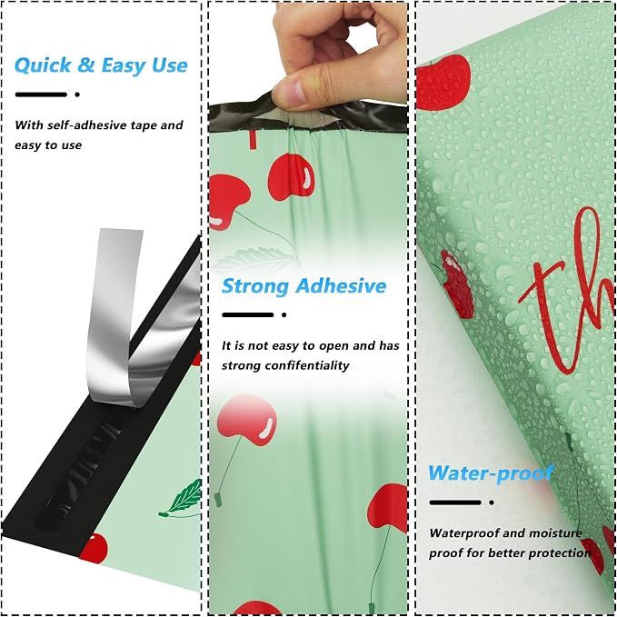 Thank You Poly Mailer 12x15.5 Inch 50 Pcs, Waterproof and Tear-Resistant - Image 3