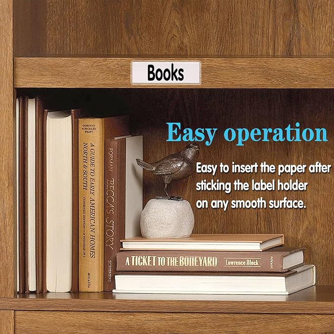 Self Adhesive Label Holders, ELEMGULY 104 Pack Adhesive Shelf Tag Shelf Label - Image 3