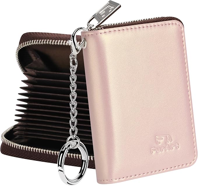FurArt Zipper Wallet Women, RFID Blocking Credit Card Wallet, Business Card by FurArt
