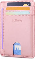 Buffway Slim Minimalist Front Pocket RFID Blocking Leather Wallets by Buffway