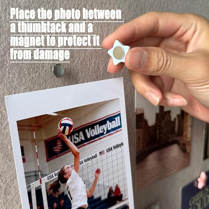 Star Magnetic Push Pins, 15 Thumb Tacks - Image 2