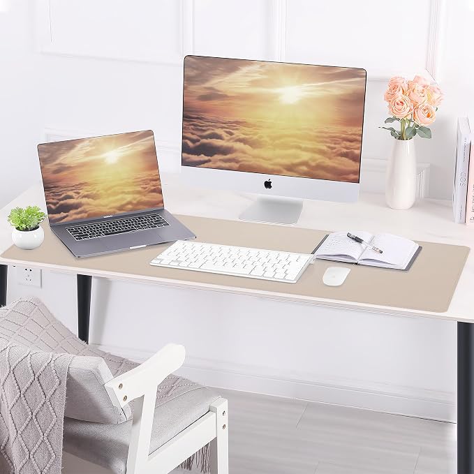 Leather Desk pad Protector, Large Desk mat - Image 9