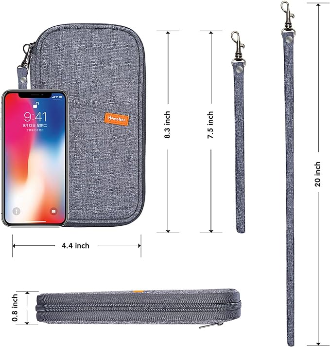 RFID Passport Wallet with Vaccine Card Slot, Family Travel Passport Holder - Image 2
