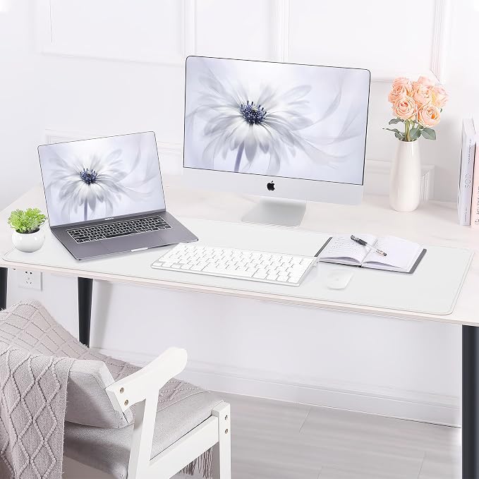 AFIING Cork Desk Mat 55" x 17", Dual-Sided Natural Cork & PU Leather Desk Pad - Image 5