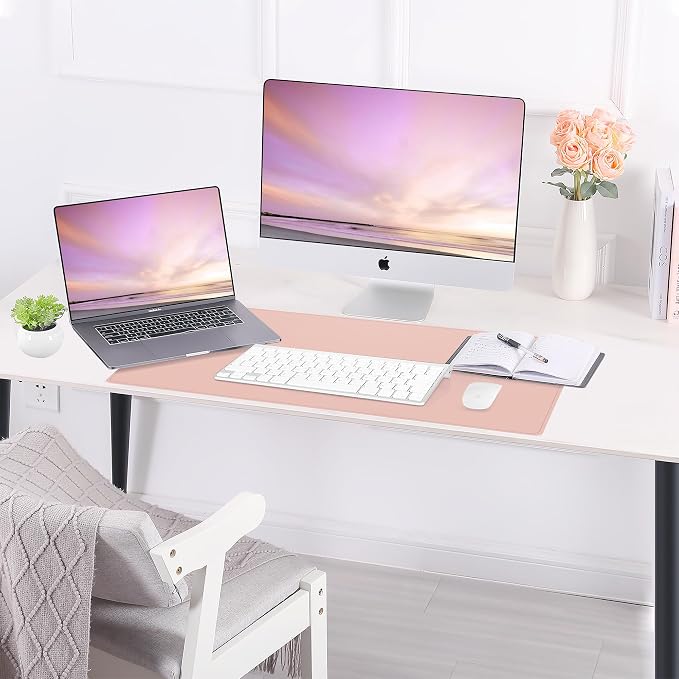 AFIING Cork Desk Mat, 31.5" x 17", Desk pad Protector | Dual-Sided Cork & PU - Image 10