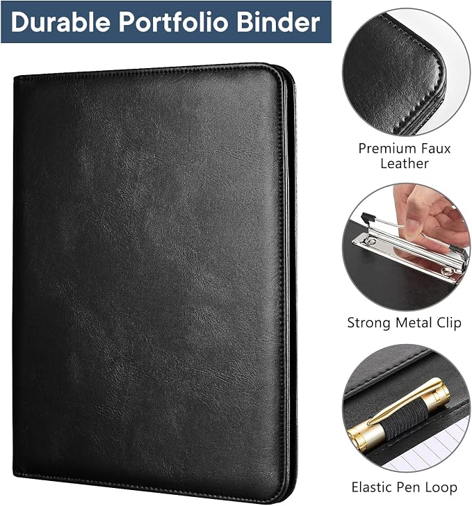 Professional Padfolio with Clipboard, Portfolio Folder Binder, 8.5 x 11 Legal - Image 4