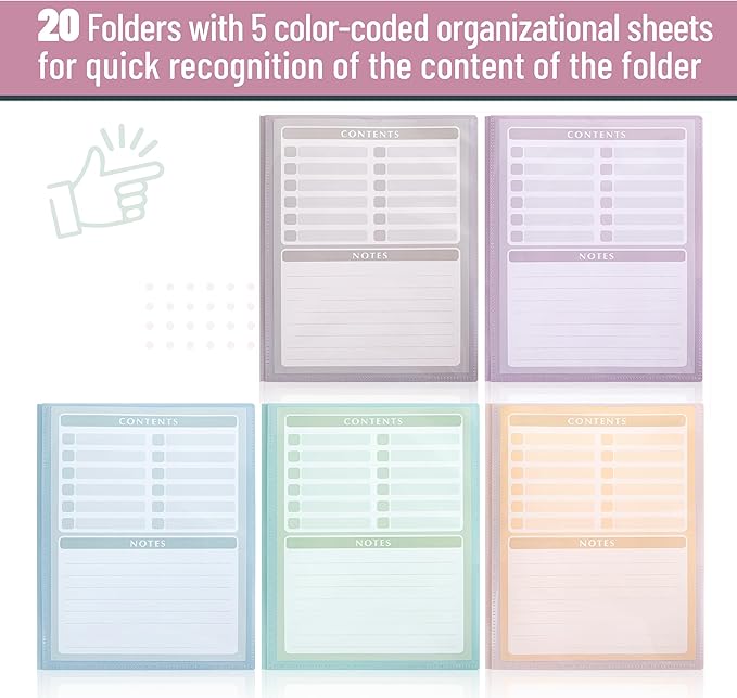 Mr. Pen- Plastic Folders with Pockets and Prongs, 20 Pack, Letter Size | - Image 6