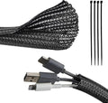 RED WOLF Cable Sleeves Cord Management Braided Wire Loom Split Sleeving 3/8 by REDWOLF