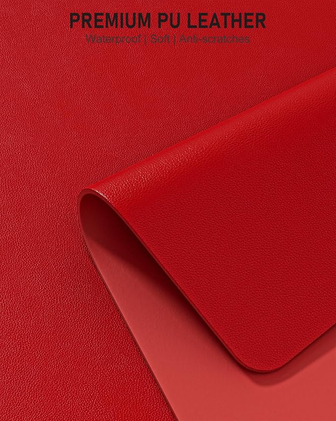 Desk Pad, 23.6" x 13.8" PU Leather Non-Slip Desk Mat Large Mouse Pad - Image 3