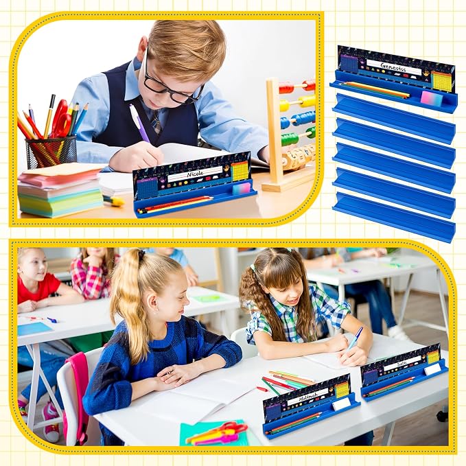 PerKoop 35 Pcs Classroom Desk Name Plates Holder Set Index Cards Storage - Image 7