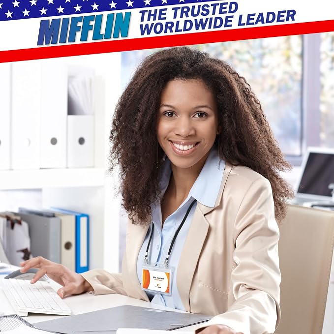 MIFFLIN-USA - Bulk Flat Lanyards w/Two Bulldog Clips - 39 Inch, 100 PK - - Image 9