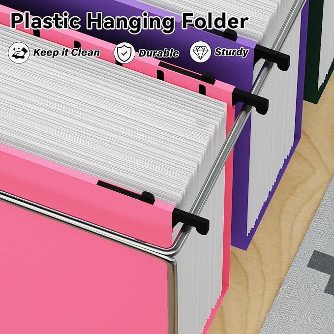 Ansook Legal Size Hanging File Folders, Expandable 3 Inch Legal Szie File - Image 2