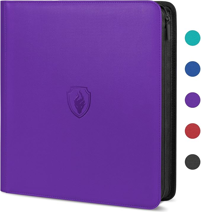 Premium Zip Card Binder 12 Pocket, Fabmaker 912 Pockets Trading Card Binder by Fabmaker