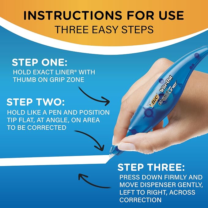 BIC Wite-Out Brand Exact Liner Correction Tape, 19.6 Feet, Clean and Easy to - Image 6
