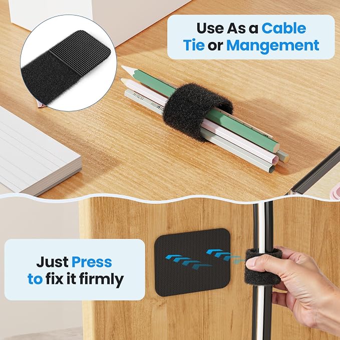 Cable Management Under Desk, 【Up to 15 Cord】【Enhanced Wire Holder】 Cord - Image 5