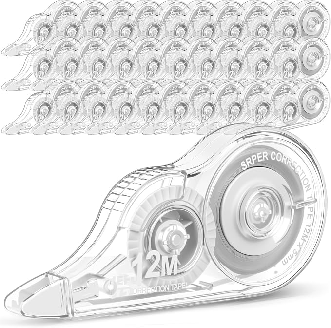 AmazingSpark 30 Pcs Correction Tape Bulk 39.4 ft White Wrong out Tear-resistant by Unknown