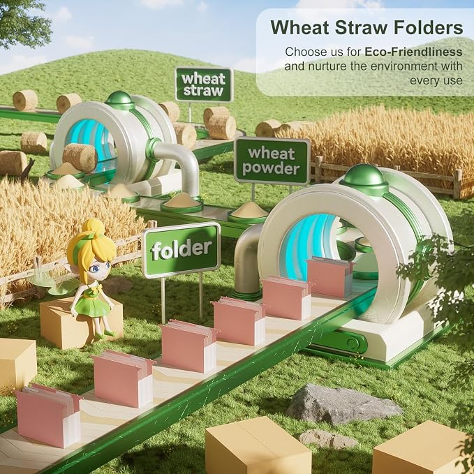EcoStash Extra Capacity Hanging File Folders, 4.72" Reinforced Wheat Straw - Image 6
