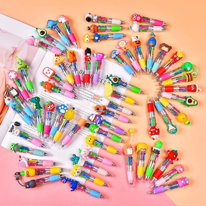 60Pcs Mini Multicolor Pens in One 4-in-1, Cute Pens Bulk - Image 5