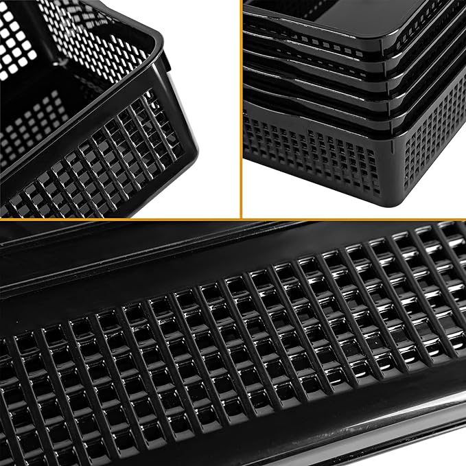 Eslite A4 Size Plastic Storage Basket, Desktop File Paper Letter Organizer Tray - Image 3