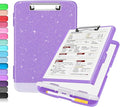Sooez Glitter Clipboard with Storage, High Capacity Clip Boards 8.5x11 with Pen by Sooez