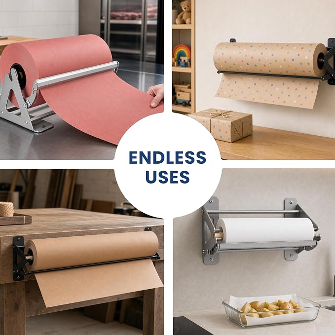 DIY Crew 12 Inch Paper Roll Dispenser and Cutter - Image 8