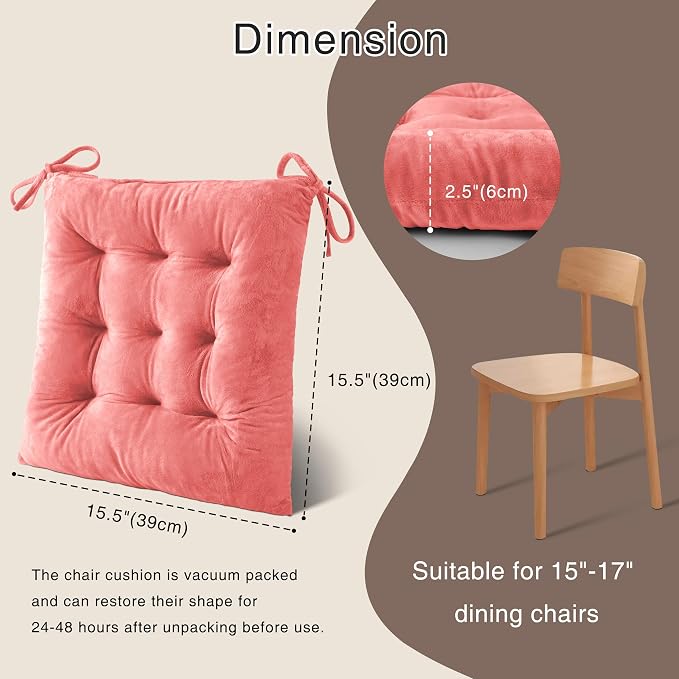 OVOV 1 Pack Chair Cushions for Dining Chairs Soft Seat Cushions for Kitchen - Image 2
