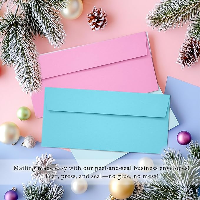 Slapaflife 50 Pack Business Envelopes #10, 4.13 x 9.49 Inches Colored Envelopes - Image 4