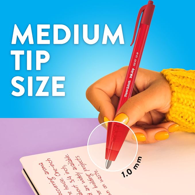 Paper Mate InkJoy 100RT Ballpoint Pens, Retractable, Medium Point, Journaling - Image 6