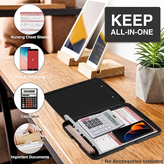 Sooez Clipboard with Storage, Clip Board 8.5 x 11 with Pen Holder, Plastic - Image 6
