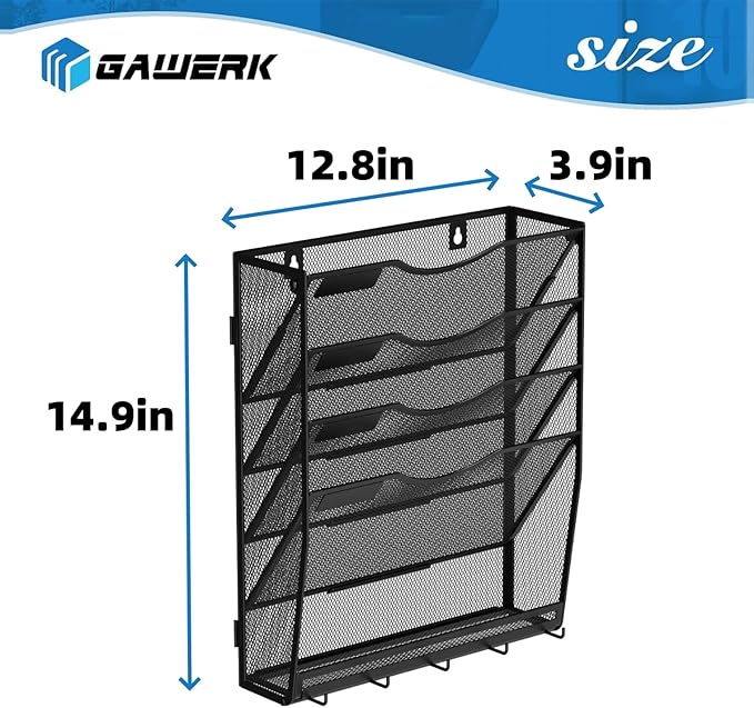 Gawerk 5-Tier Hanging Wall File Organizer - Image 2
