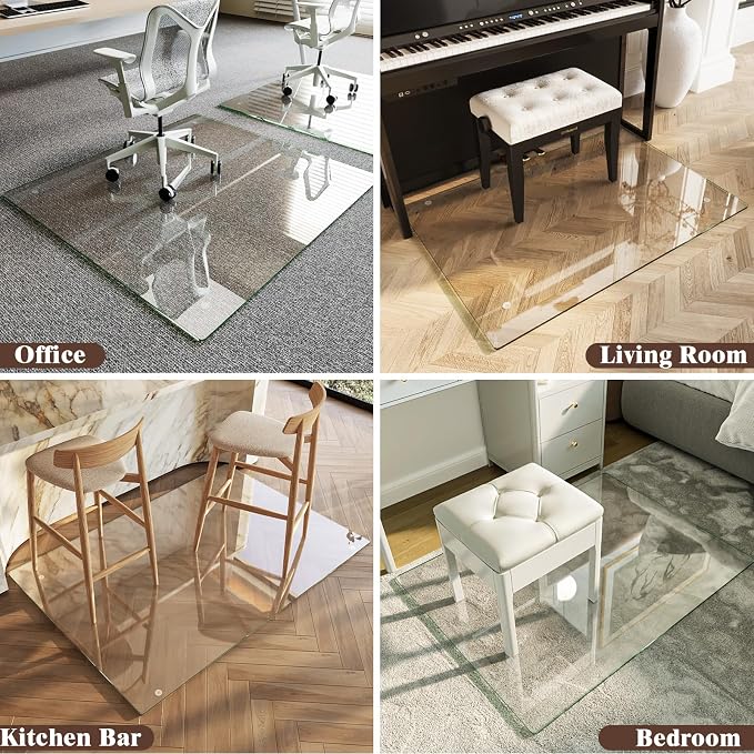 Koonmi Tempered Glass Chair Mat 46"x55" - Image 8