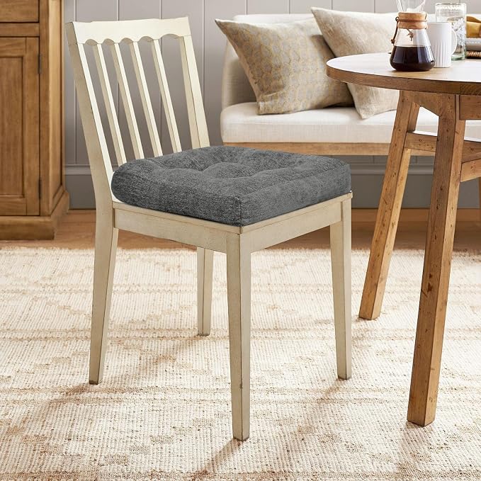 downluxe Chair Cushions for Dining Chairs 4 Pack, Tufted Indoor Chair Pads - Image 7