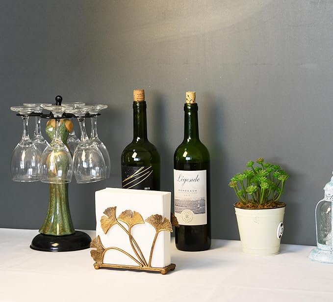 OwlGift Modern Ginkgo Leaves Design Napkin Holder - Image 4