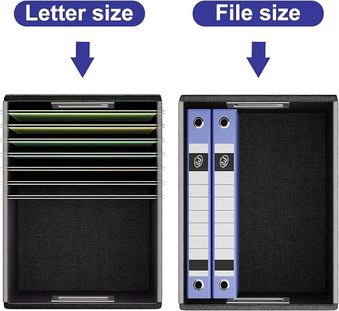 Portable Leather File Organizer Boxes - Image 5
