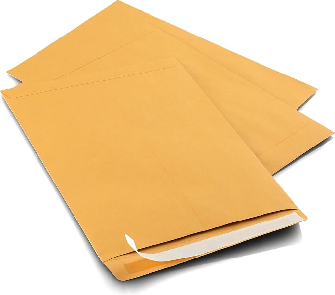 Aimoh 500 10x13 Self-Seal Brown Kraft Catalog Envelopes - 28lb - Image 4