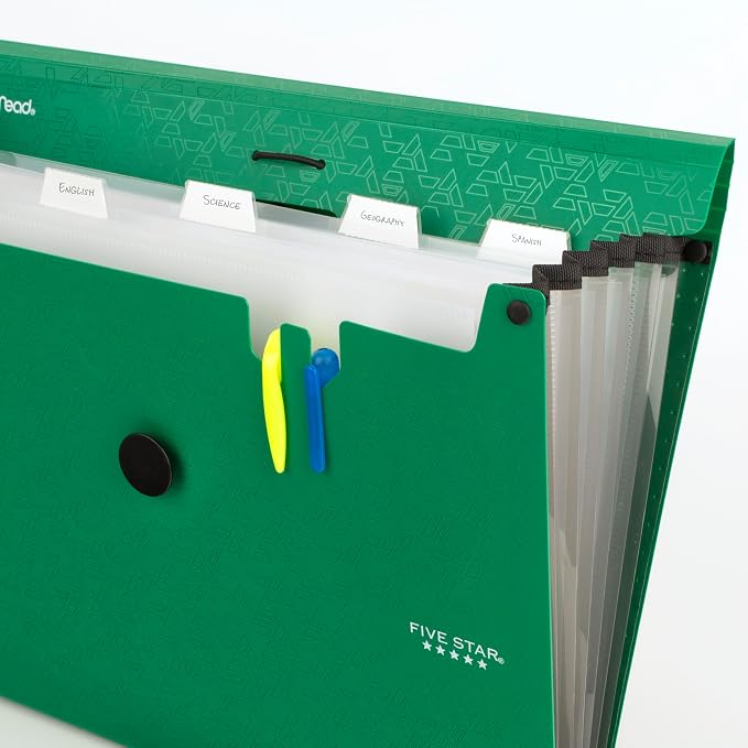 Five Star Expanding File Organizer, 6-Pocket Accordian File Organizer, Bungee - Image 5