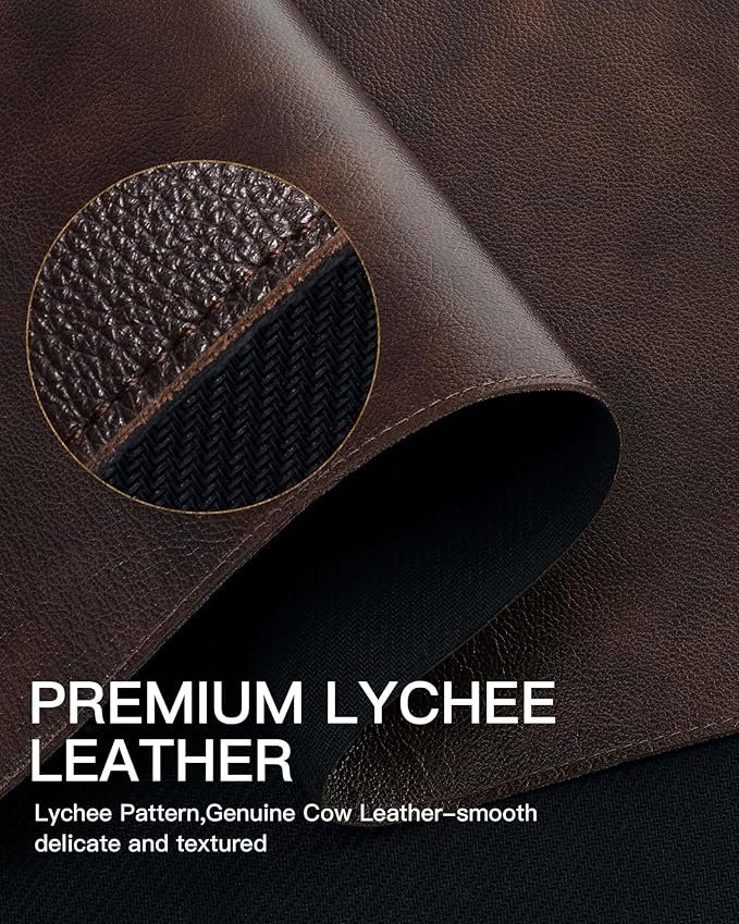 YSAGi Genuine Leather Desk Mat, 31.5"x15.8" Office Desk Pad, Thick Premium - Image 4