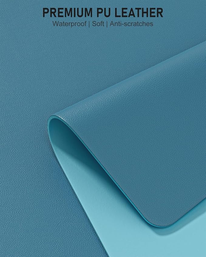Desk Pad, 23.6" x 13.8" PU Leather Non-Slip Desk Mat Large Mouse Pad - Image 3