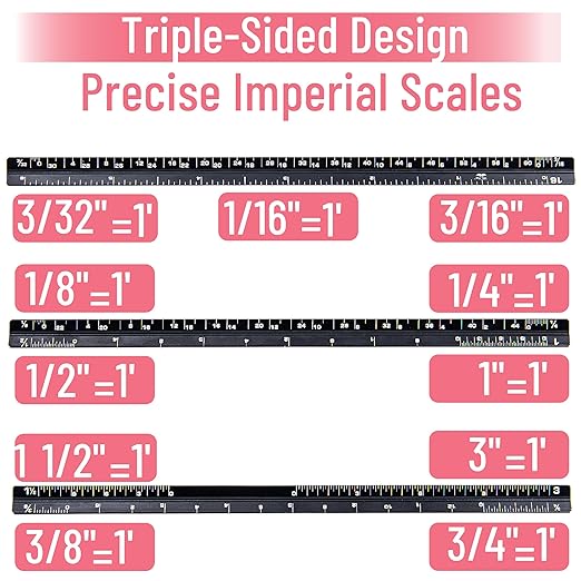 Mr. Pen- 6 Inch Pocket Size Ruler, 2 Pack, Small Architectural Scale | Compact - Image 4