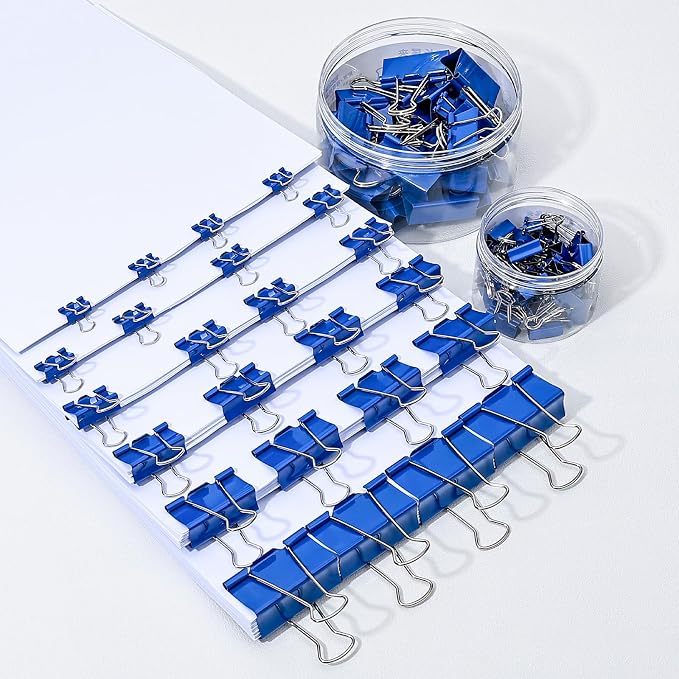 Temiary 24 Pcs Binder Clips, 1.26 Inch Medium Metal Binder Paper Clip - Image 5