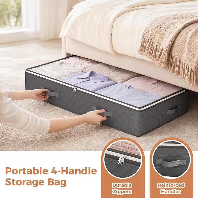 90L Under Bed Storage Containers, Underbed Toy Organizers and Clothing Storage - Image 5